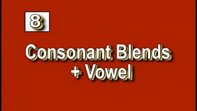 A red background with the words " consonant blends and vowel ".