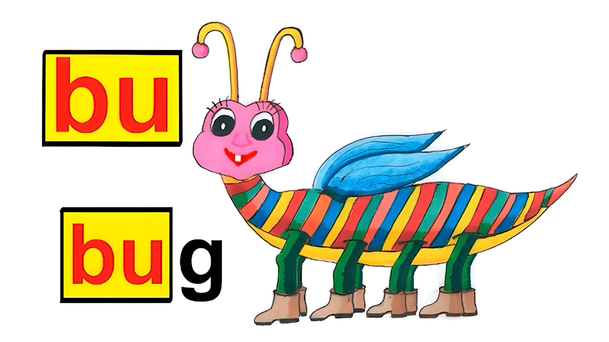 A colorful bug with the words " bug " written above it.